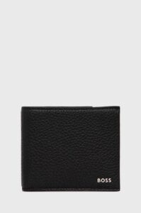 Kožená peněženka BOSS černá