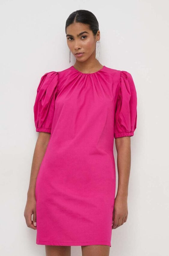 Bavlněné šaty Silvian Heach růžová