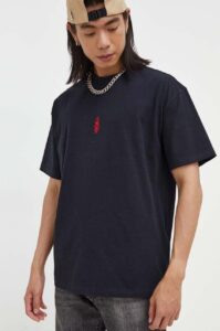 Bavlněné tričko Quiksilver černá barva