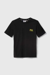 Dětské bavlněné tričko Fila LEGAU černá