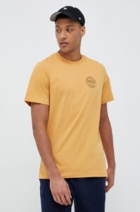 Bavlněné tričko Jack Wolfskin 10 žlutá