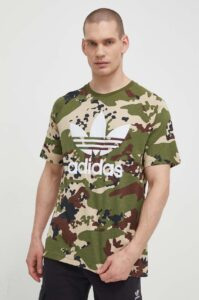 Bavlněné tričko adidas Originals zelená