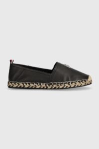 Kožené espadrilky Tommy Hilfiger TH LEATHER FLAT