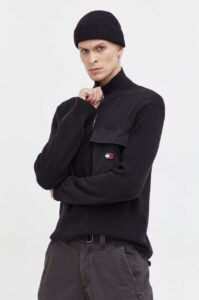 Bavlněný svetr Tommy Jeans černá