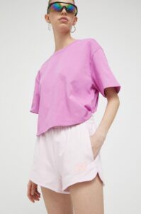 Bavlněné šortky UGG růžová barva
