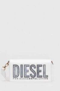 Kožená kabelka Diesel bílá
