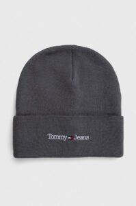 Čepice Tommy Jeans šedá barva