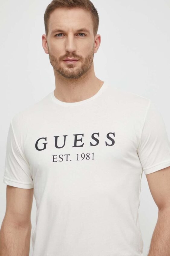 Tričko Guess béžová barva