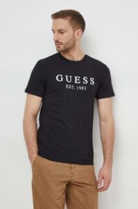 Tričko Guess černá barva
