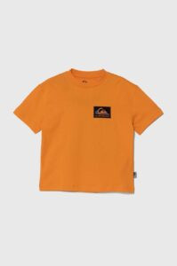 Dětské bavlněné tričko Quiksilver BACKFLASHSSYTH oranžová