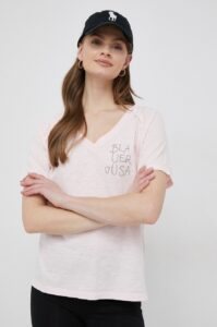 Bavlněné tričko Blauer růžová