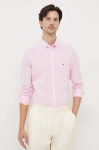 Košile Tommy Hilfiger růžová barva